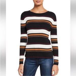 🖤🤎 FRAME PANEL STRIPE CREW NECK SWEATER